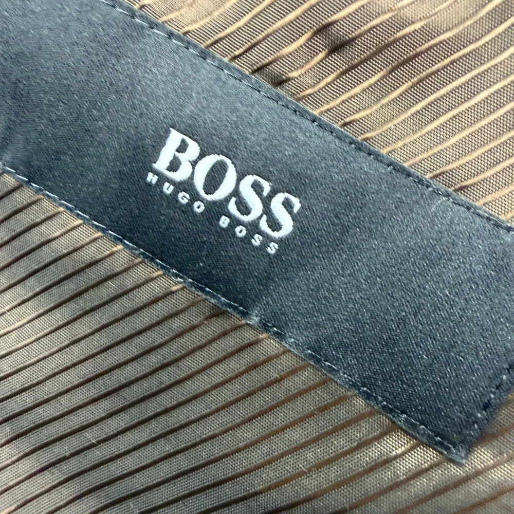 Hugo Boss Mens 40R Brown Wool Blend Elbow Patch Blazer Jacket The Smith5/1